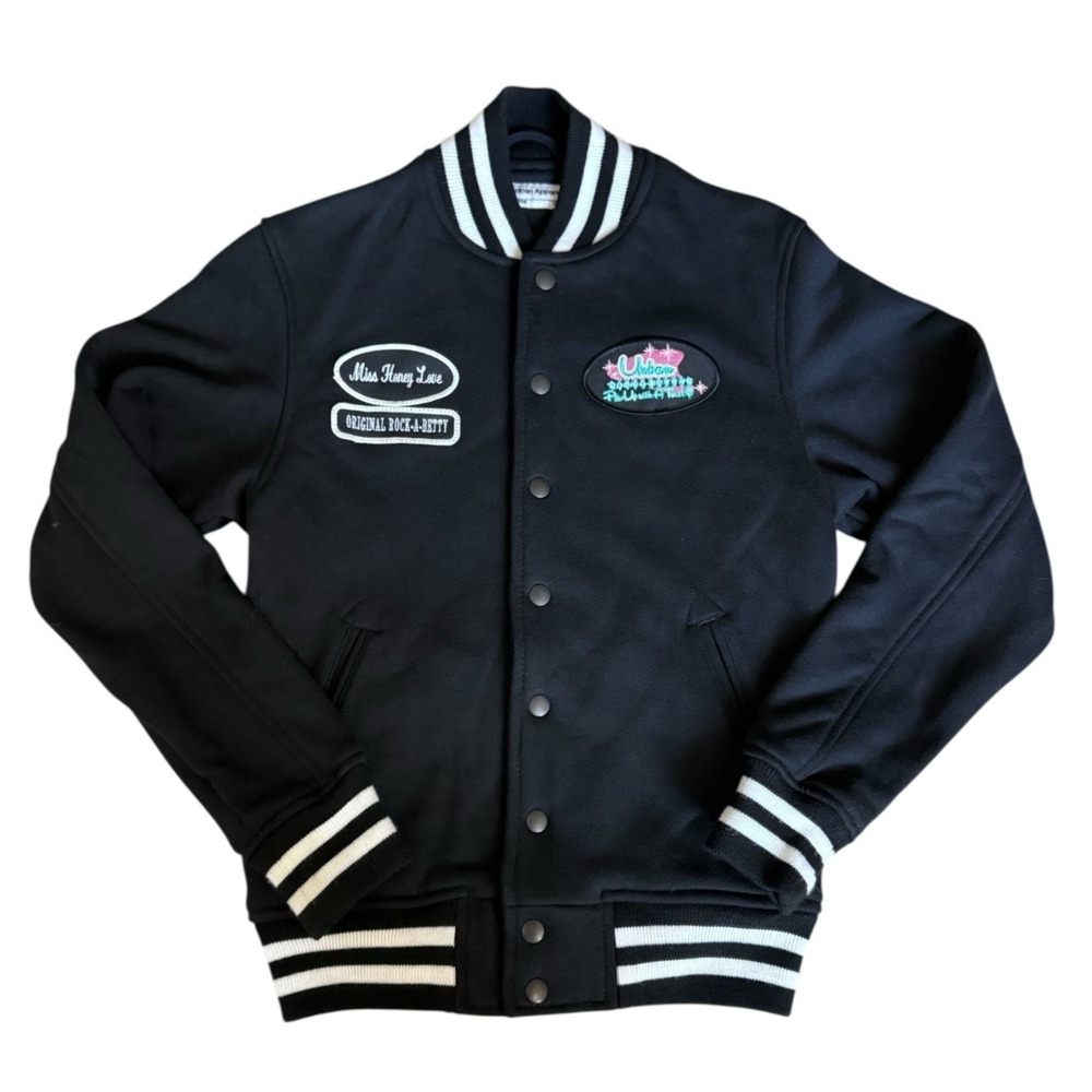 American Apparel Varsity Jacket XXS Miss Honey Love Pin-Up 50s Embroidered